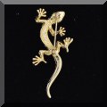 J088. Rhinestone lizard pin. - $28 